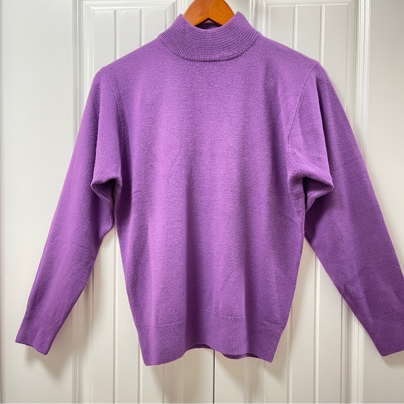 Vintage Gianni Dolce Mock Neck Sweater Purple - Picture 3 of 12